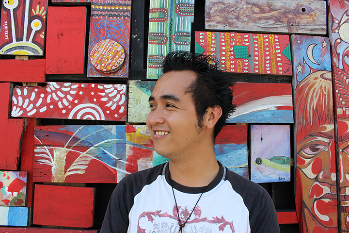 Awee Abelardo, outside the Yaru nu Artes Ivatan, a collective of local Ivatan artists. 